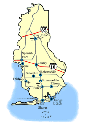 Baldwin County Alabama Map